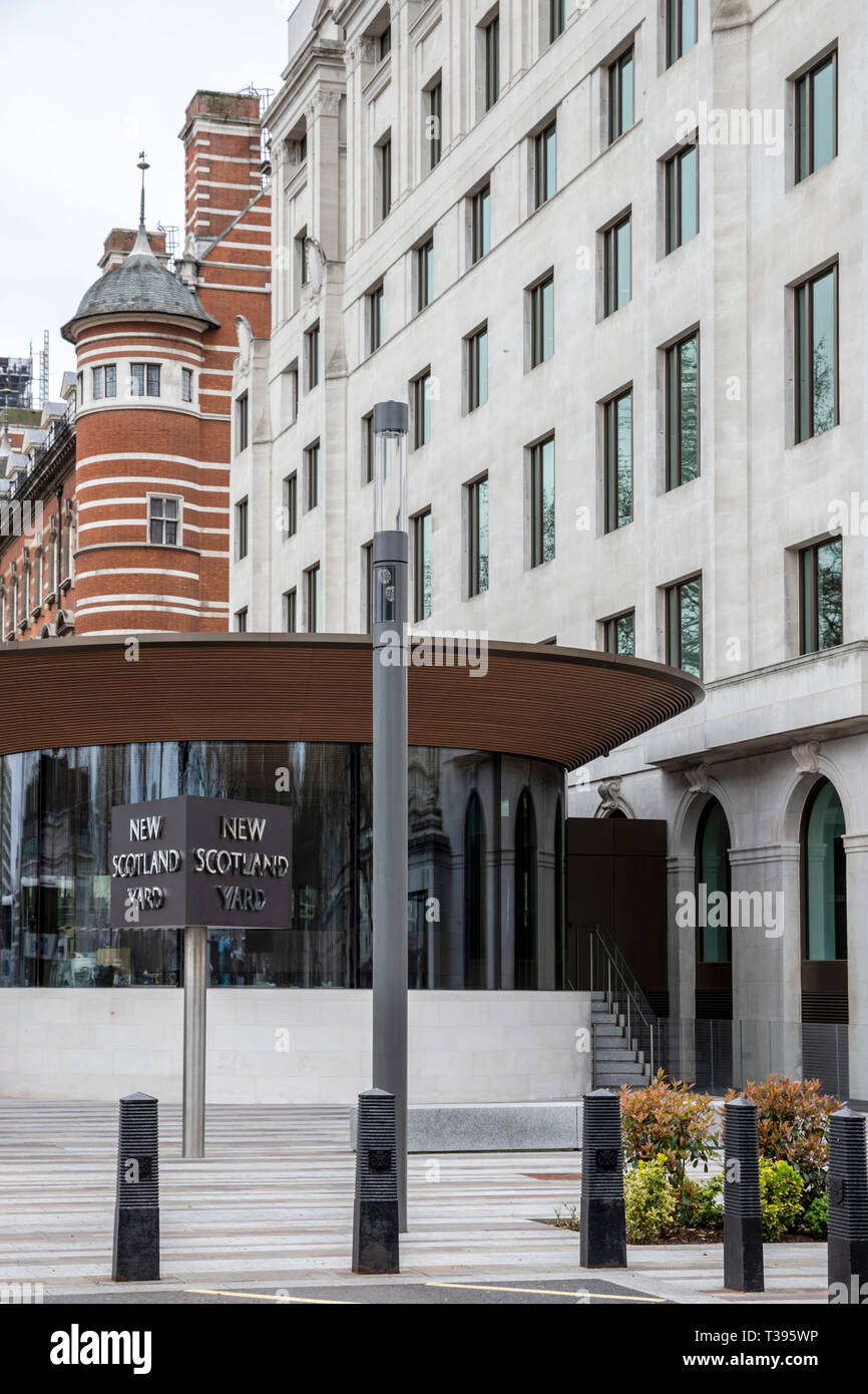 New Scotland Yard, Victoria Embankment, London, Freitag, 22. März 2019. Foto: David Rowland/One-Image.com Stockfoto
