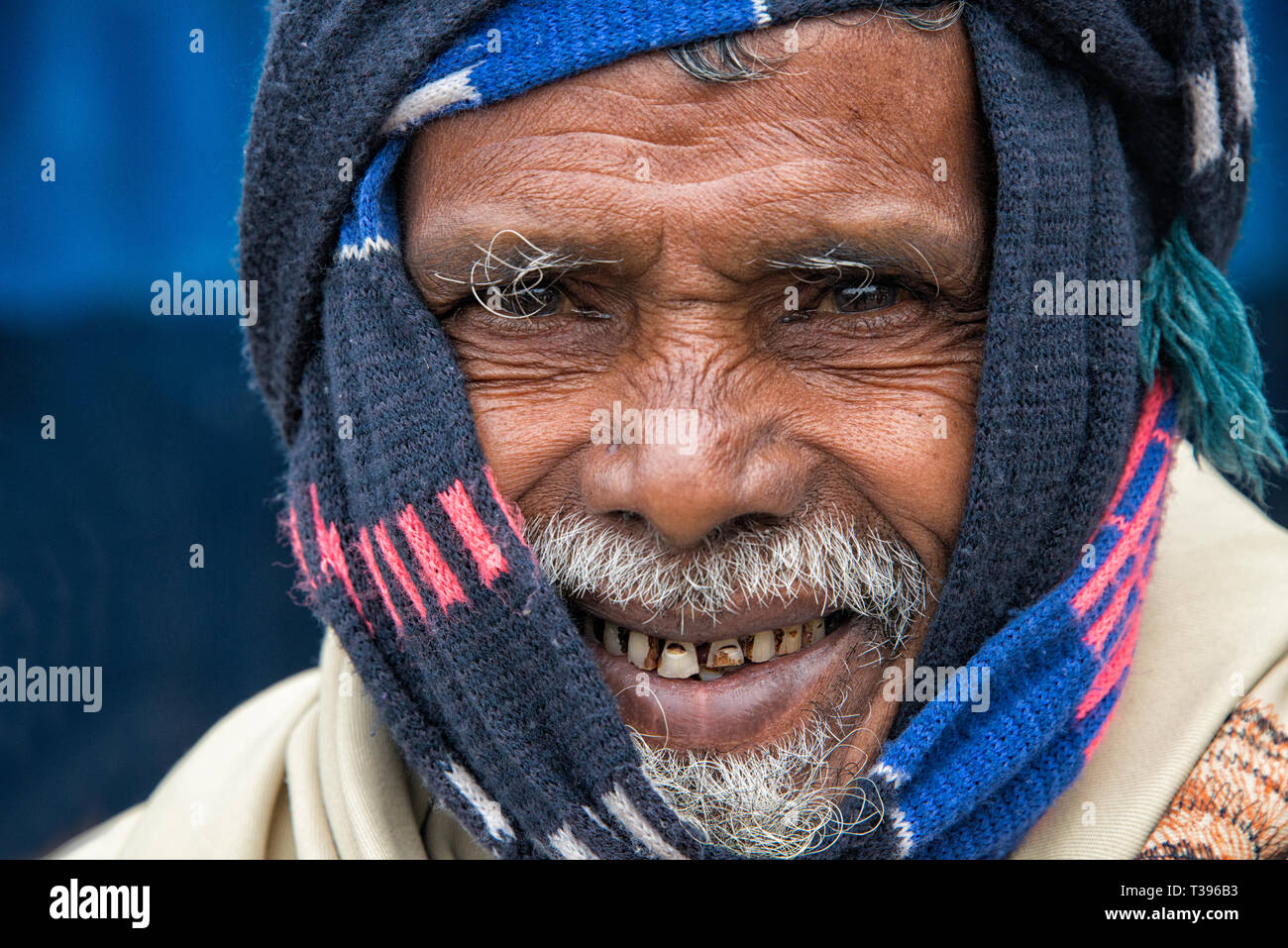 Ein alter Mann, Mahasthan, Bogra District, Rajshahi Division, Bangladesch Stockfoto