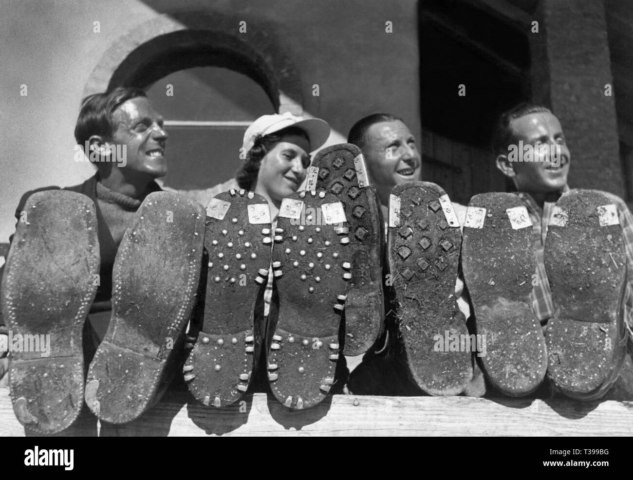 Soling für Stiefel, 1960 Stockfoto