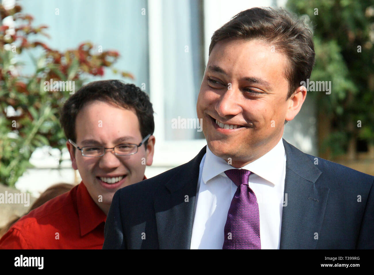 Mark Clarke (R) Konservative Kandidat fuer Tooting. Südlich von London. 21.04.2010 Stockfoto