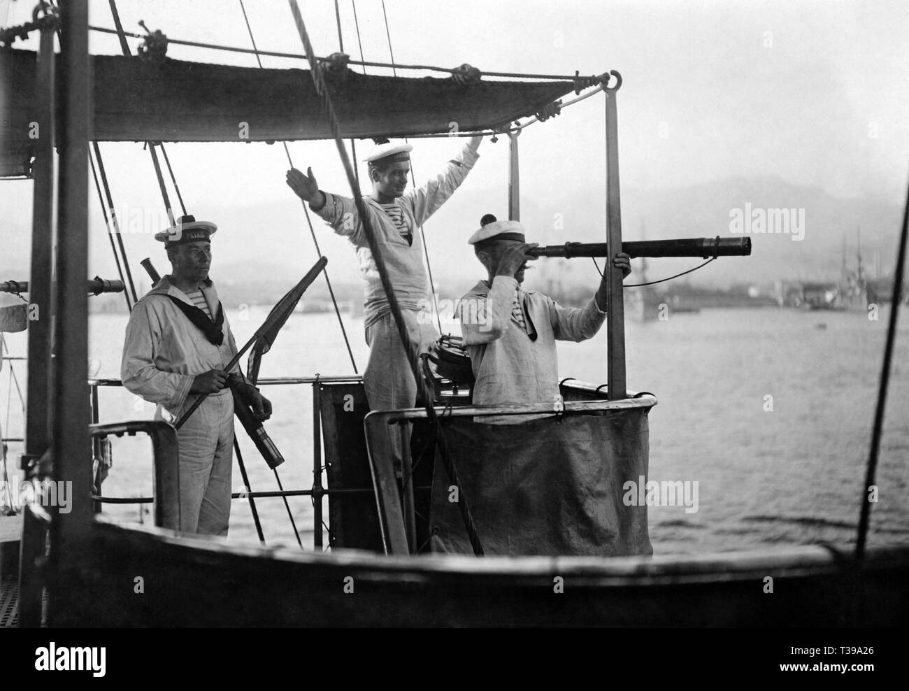 Französische Segler auf Patrie, 1911 Stockfoto