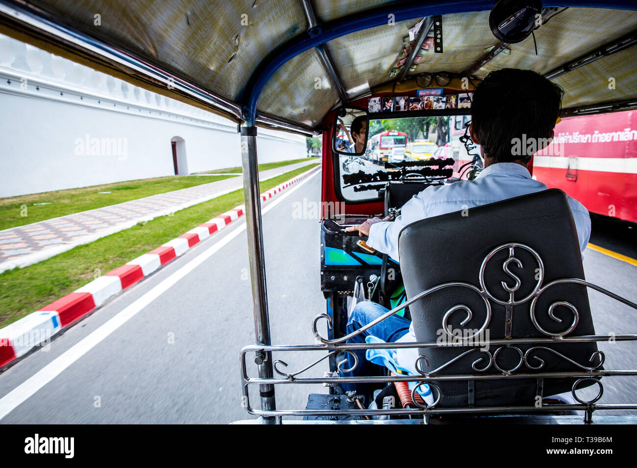 Reisen per Tuk-Tuk, Bangkok. Stockfoto