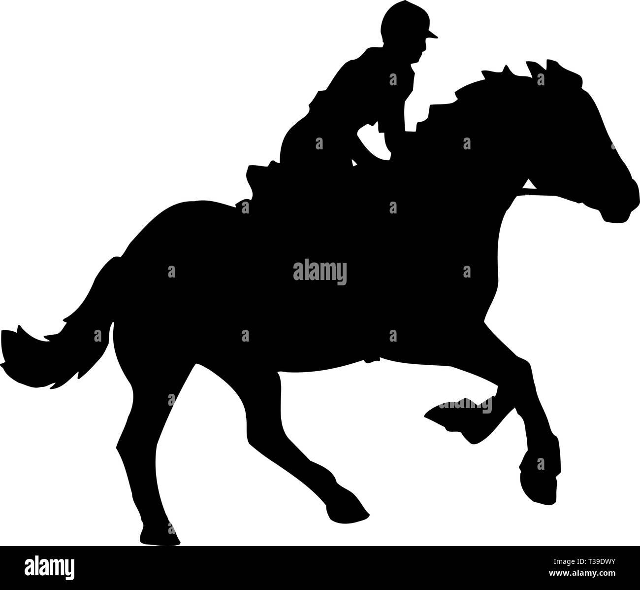 Pferd und Reiter Abbildung Stock Vektor