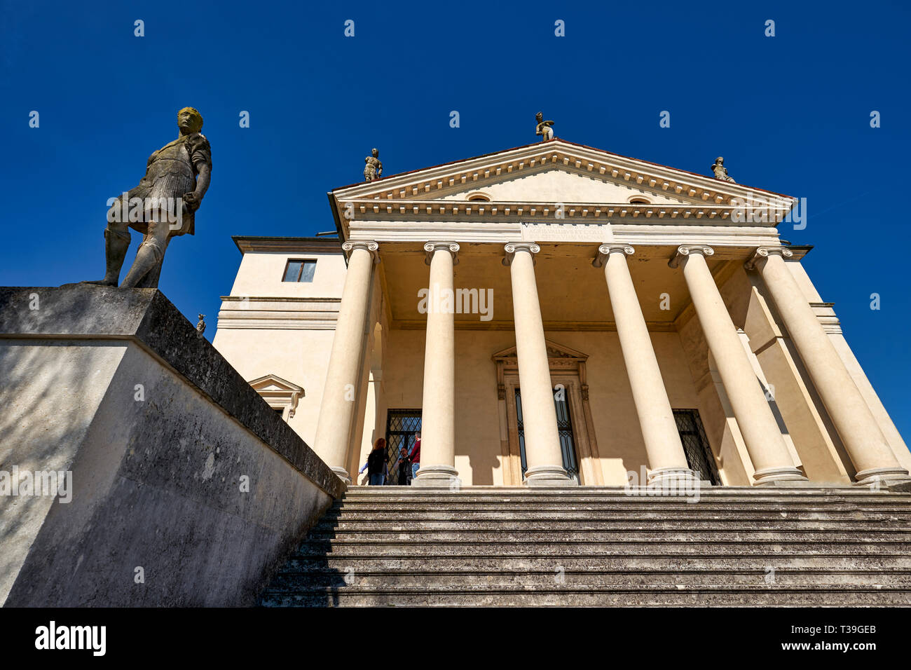 Vicenza, Venetien, Italien. Villa La Rotonda ist eine Renaissance Villa außerhalb von Vicenza in Norditalien, und von Andrea Palladio entworfen. Die ordnungsgemäße na Stockfoto