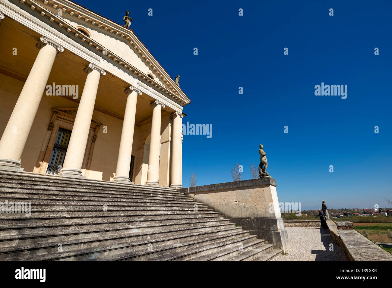 Vicenza, Venetien, Italien. Villa La Rotonda ist eine Renaissance Villa außerhalb von Vicenza in Norditalien, und von Andrea Palladio entworfen. Die ordnungsgemäße na Stockfoto