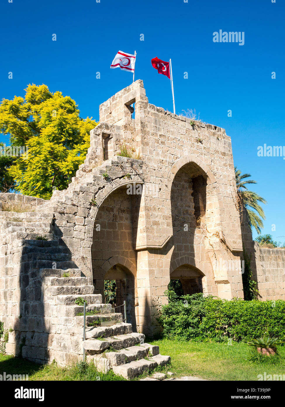 Bellapais Abbey Ruinen Stockfoto