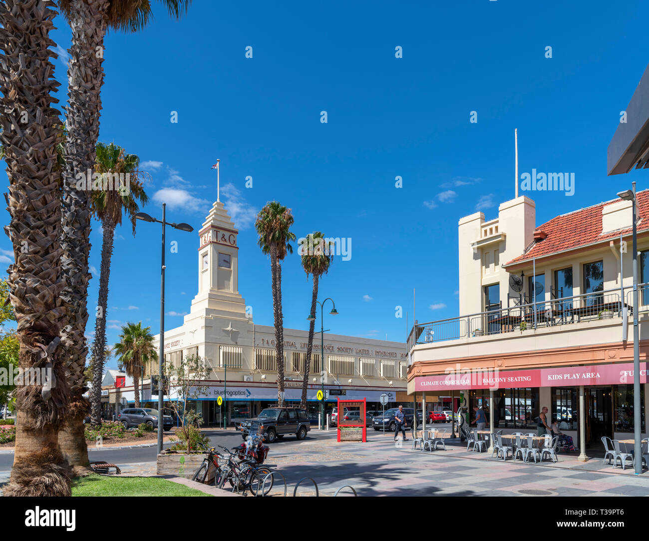 Langtree Mall auf der Achten Straße in der Stadt Mildura, Victoria, Australien Stockfoto