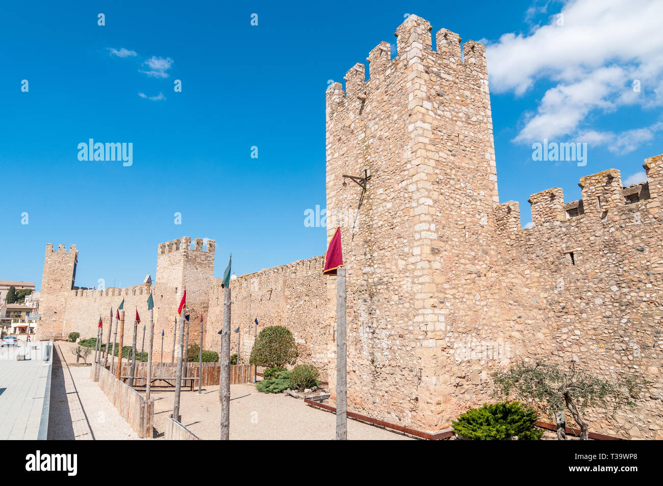 Defensive Wall, Montblanc, Katalonien, Spanien Stockfoto
