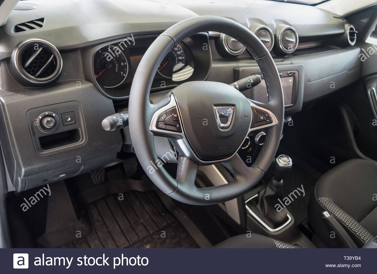 Neuen Dacia Duster Modell Interieur Armaturenbrett Und Auto
