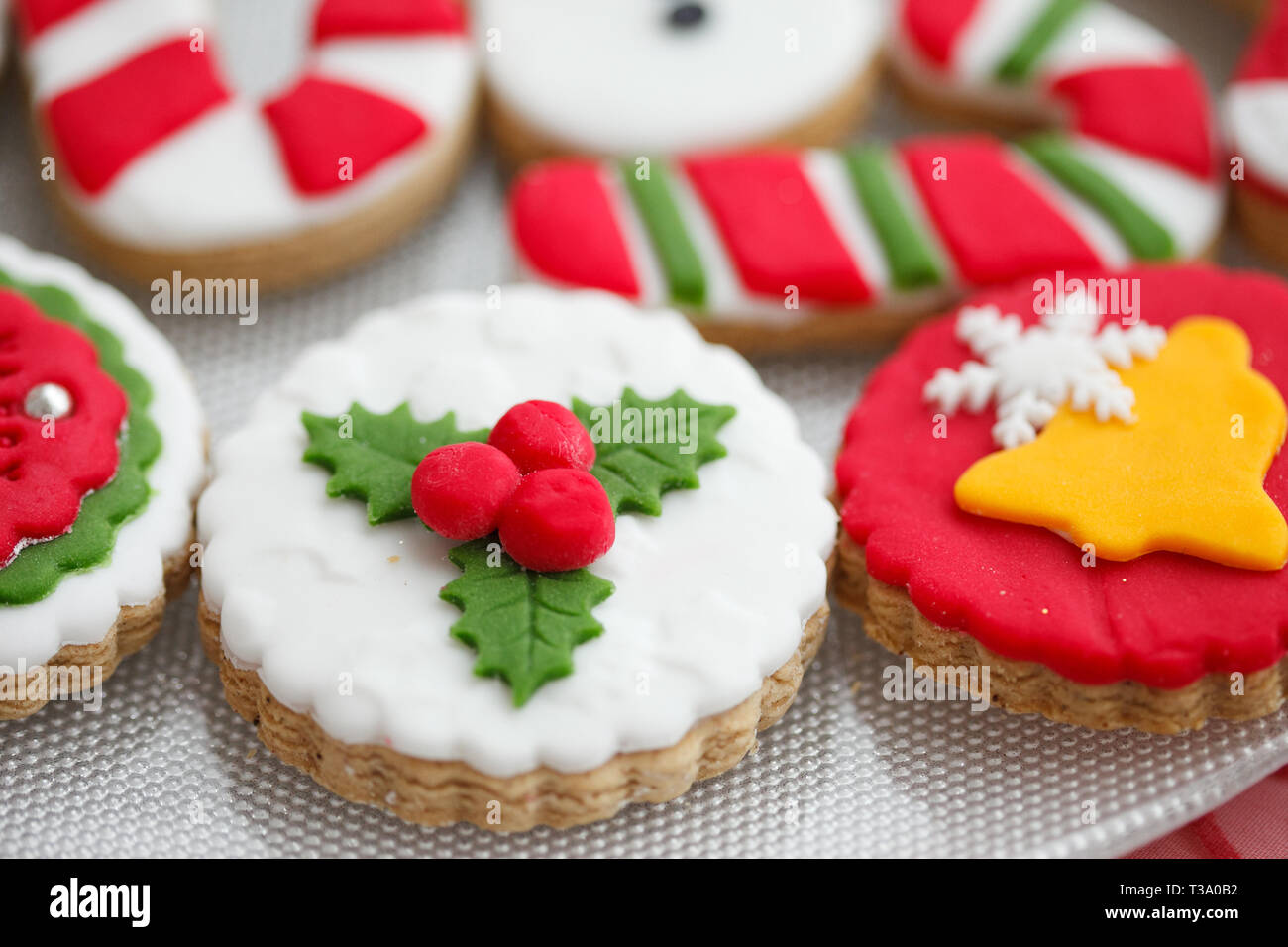 Hausgemachte Süßspeisen Weihnachtsplätzchen - Lebkuchen Stockfoto