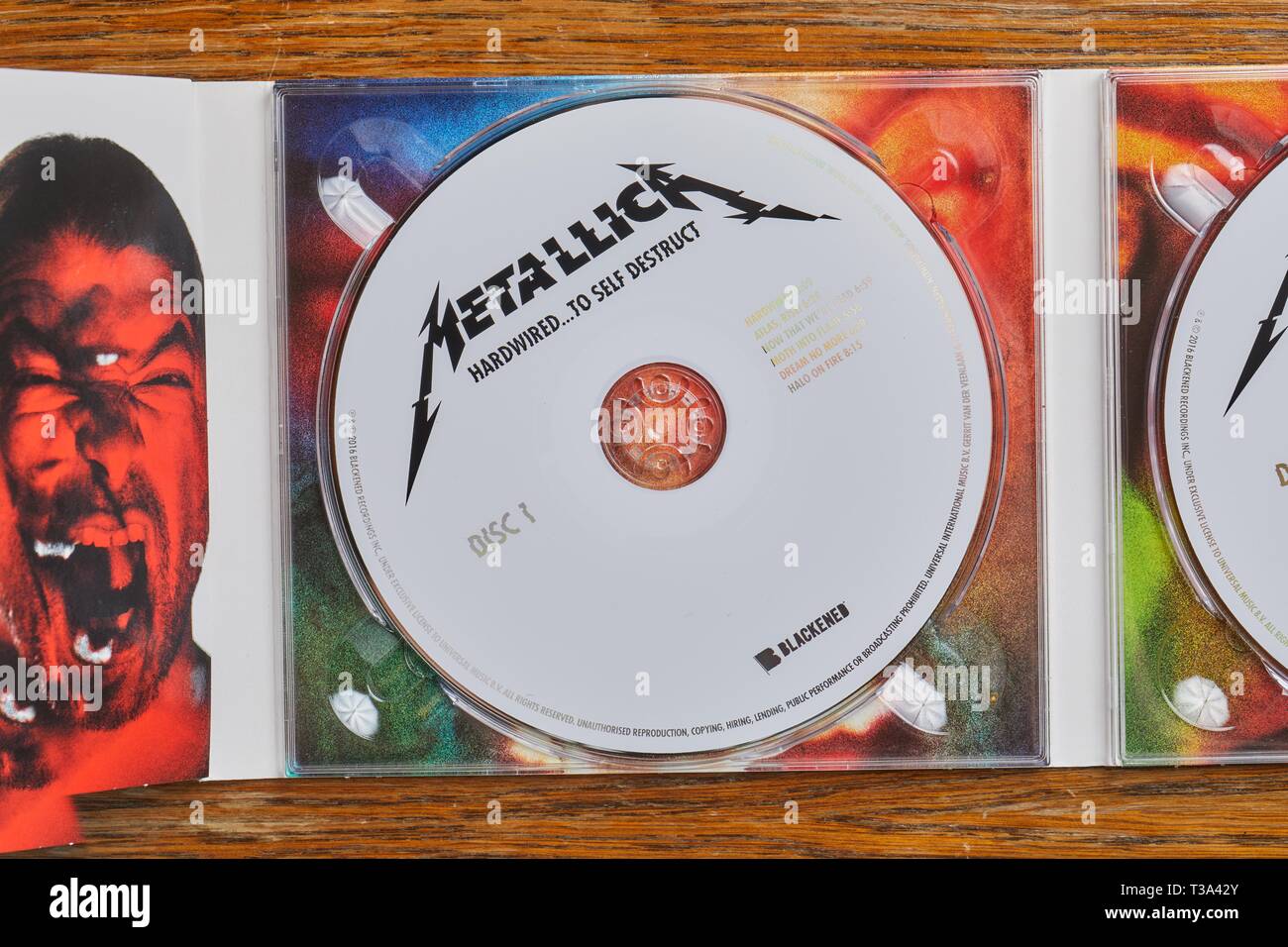 Metallica Hardwired zur Selbstzerstörung CD Stockfoto