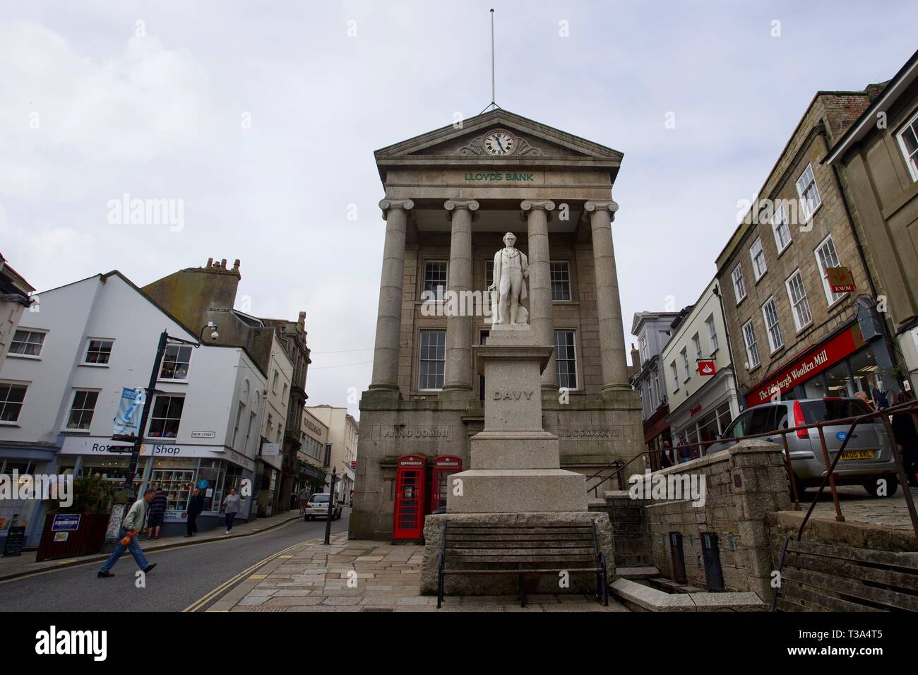 Lloyd's Bank, Markt Jude Street, Penzance, Cornwall, England. Stockfoto