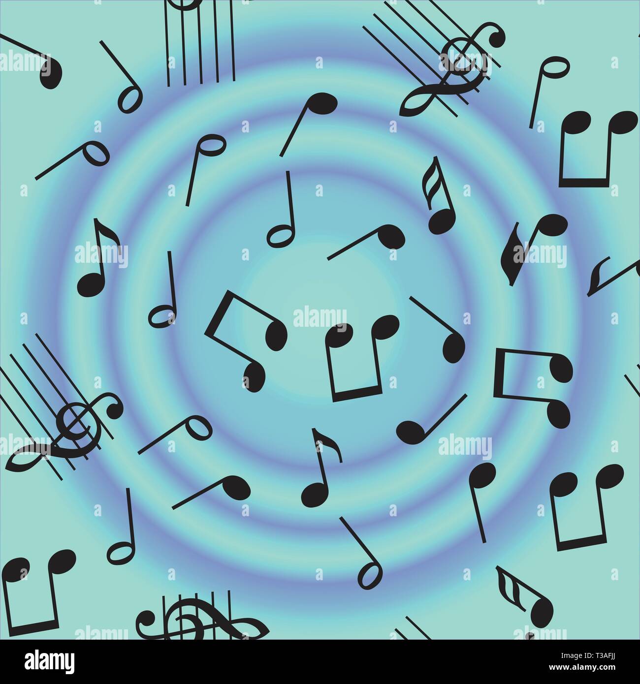 Die nahtlose Vektor Noten Symbole Design Pattern. Stock Vektor