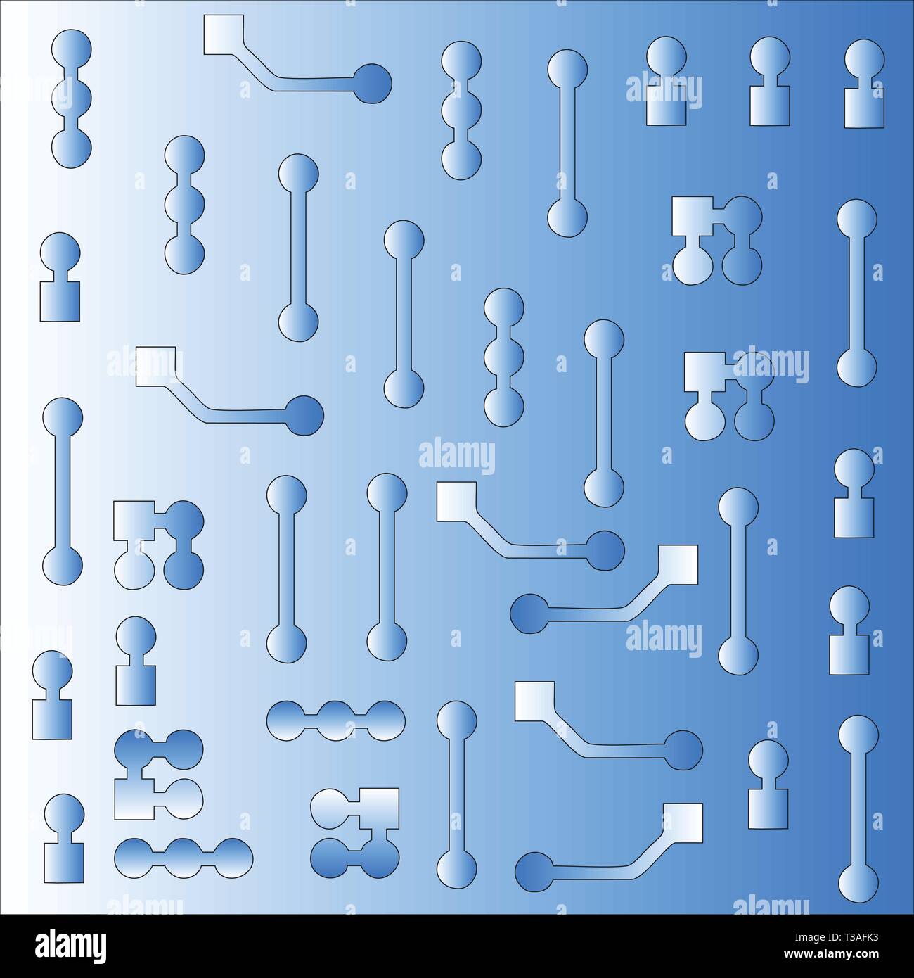 Nahtlose Hintergrund in PCB-Stil. Platine Muster Stock Vektor