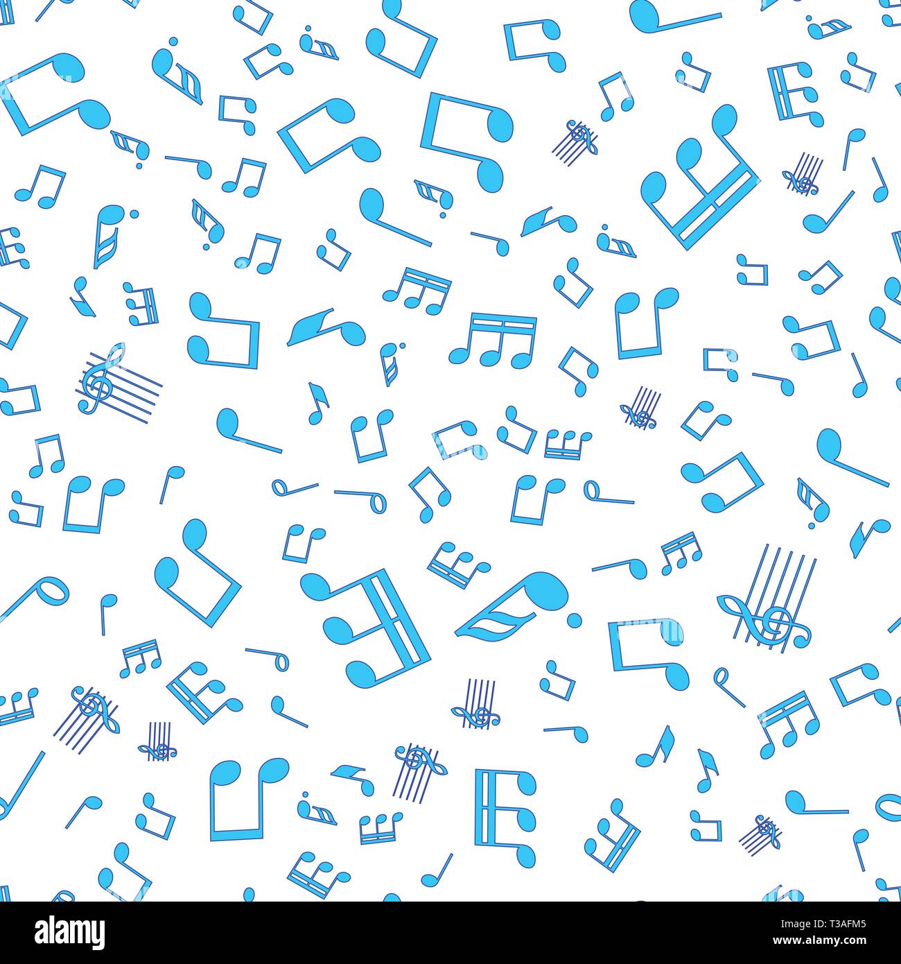 Die nahtlose Vektor Noten Symbole Design Pattern. Stock Vektor