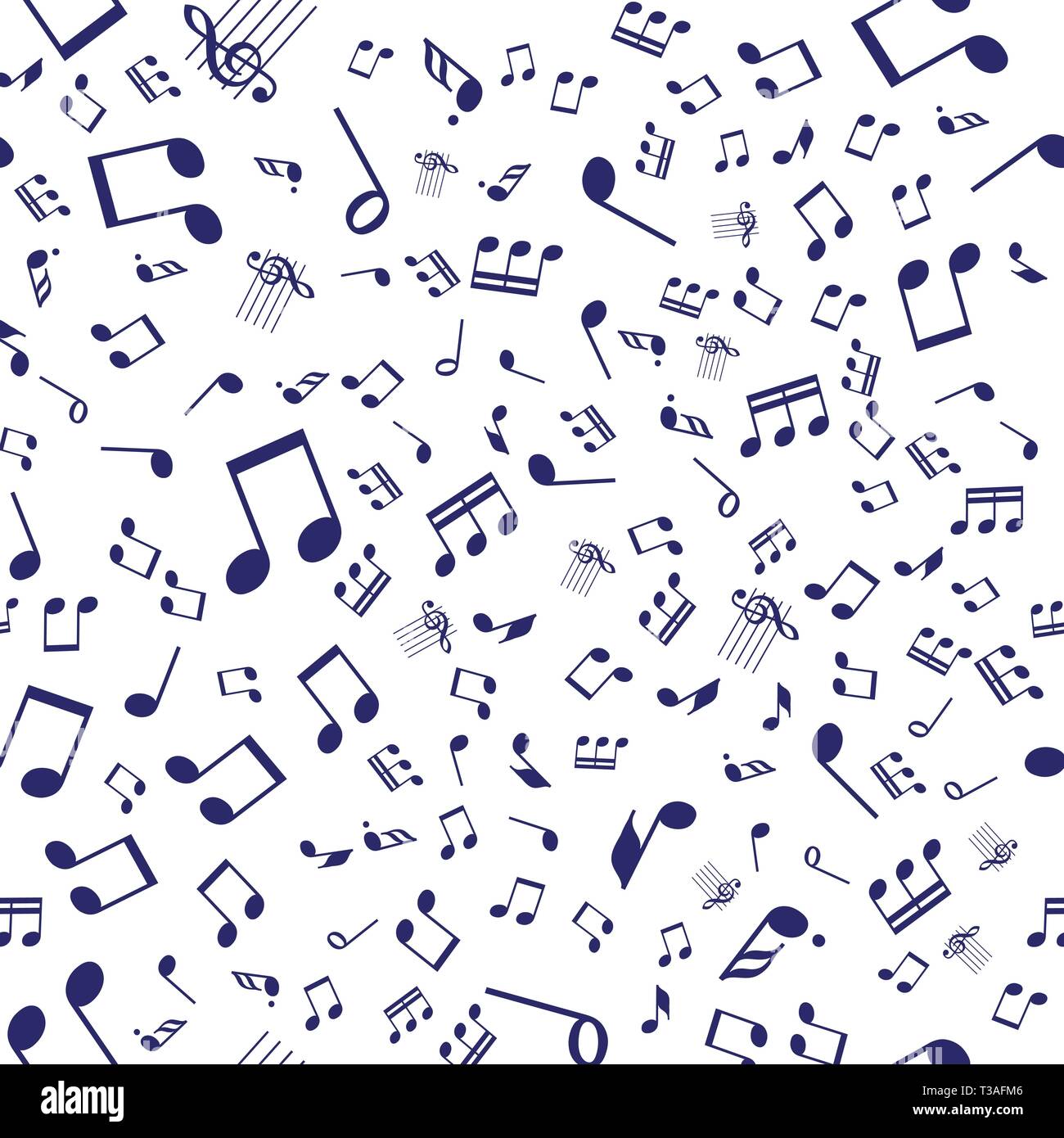 Die nahtlose Vektor Noten Symbole Design Pattern. Stock Vektor