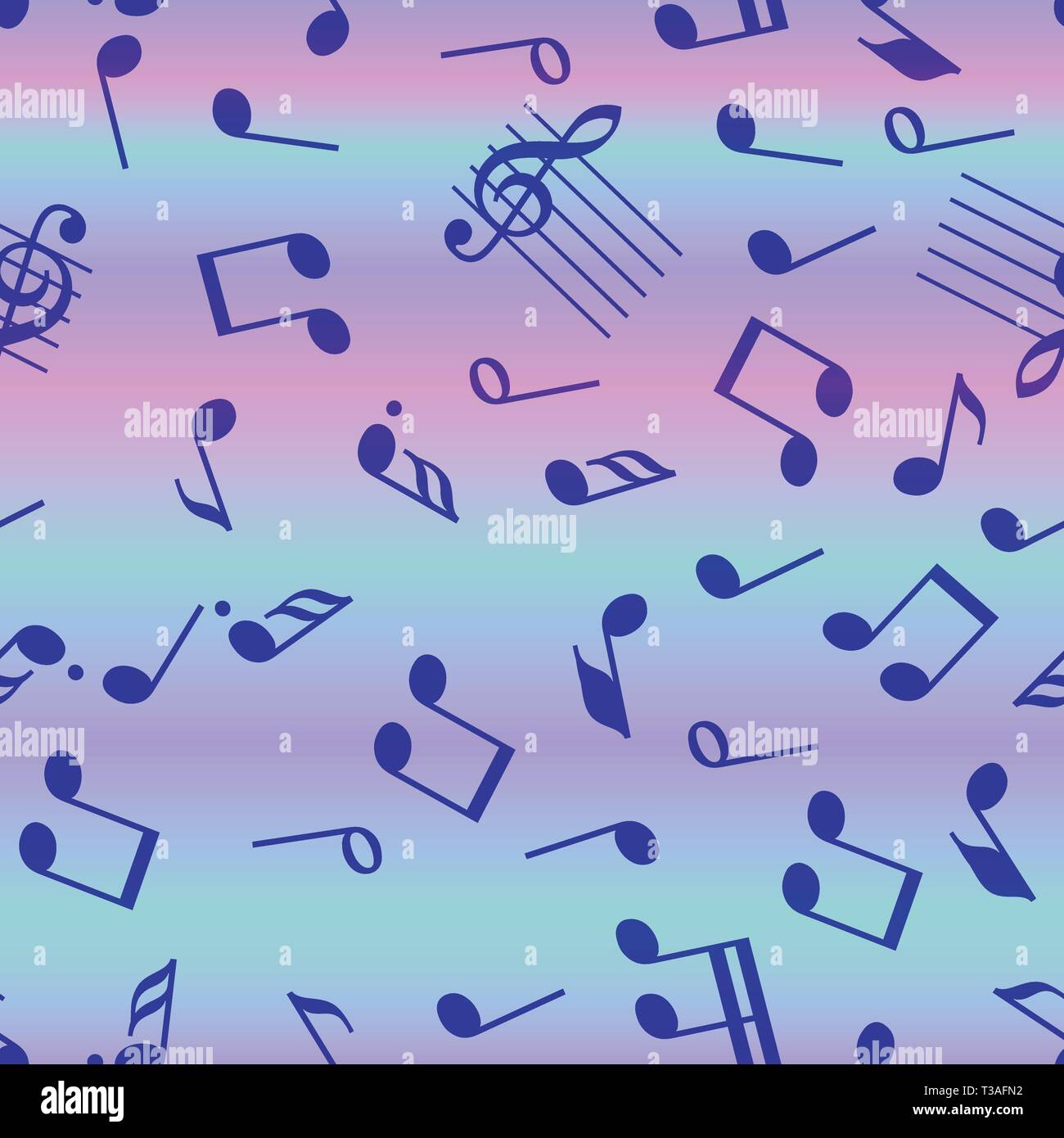 Die nahtlose Vektor Noten Symbole Design Pattern. Stock Vektor