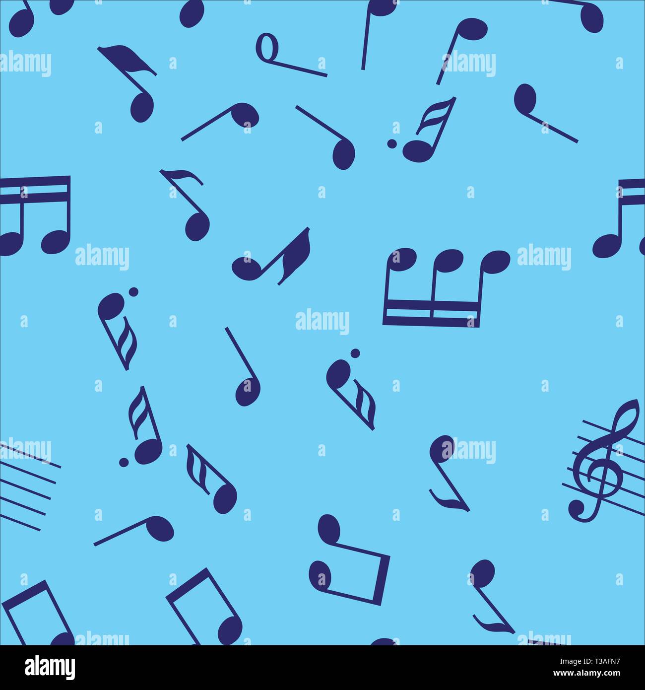 Die nahtlose Vektor Noten Symbole Design Pattern. Stock Vektor