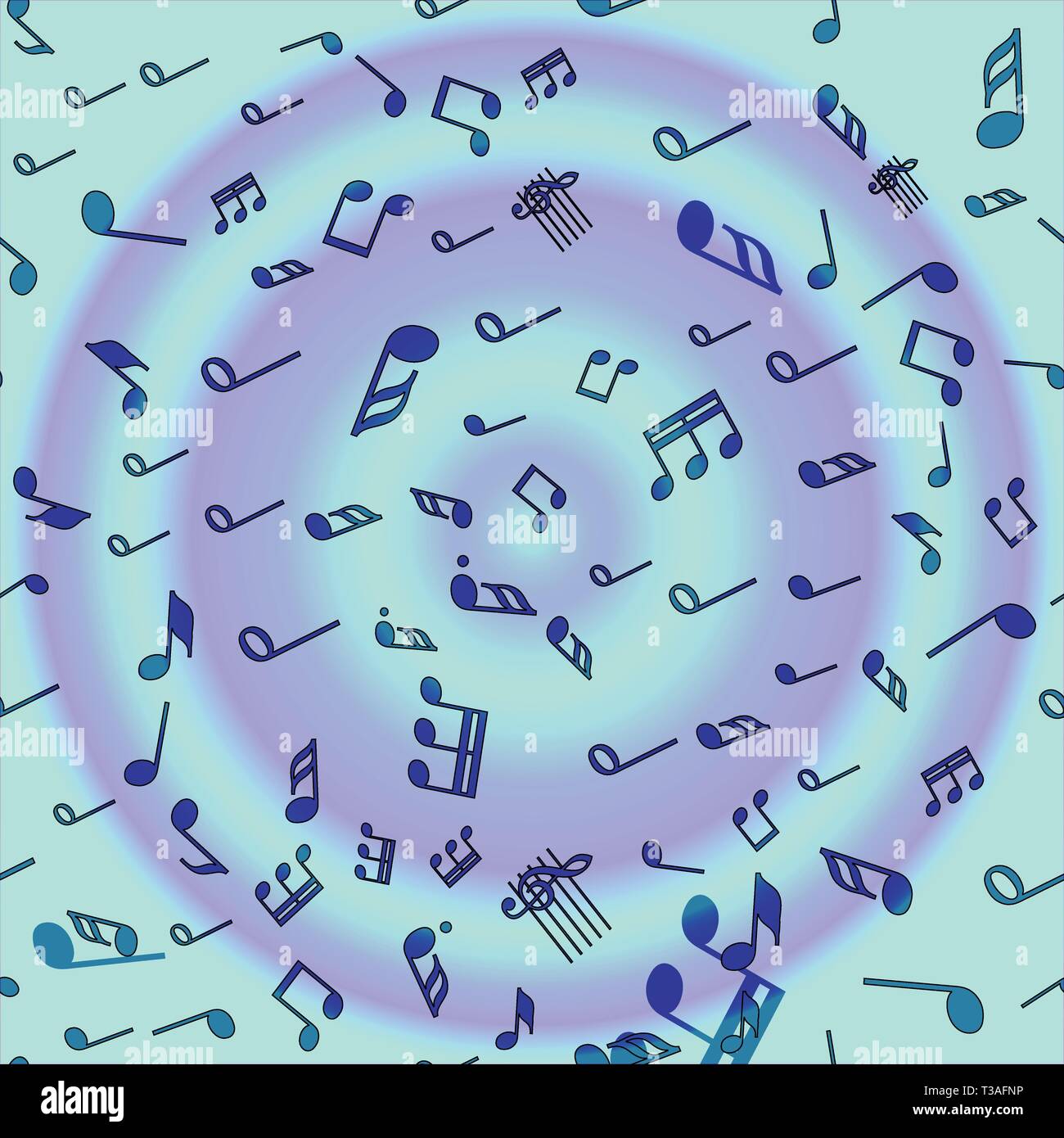 Die nahtlose Vektor Noten Symbole Design Pattern. Stock Vektor