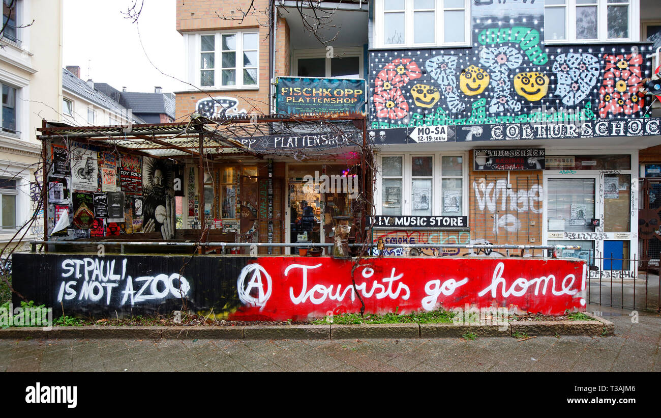 Fischkopp-Plattenshop, Grabenstraße 4, Hamburg, Deutschland Stockfoto