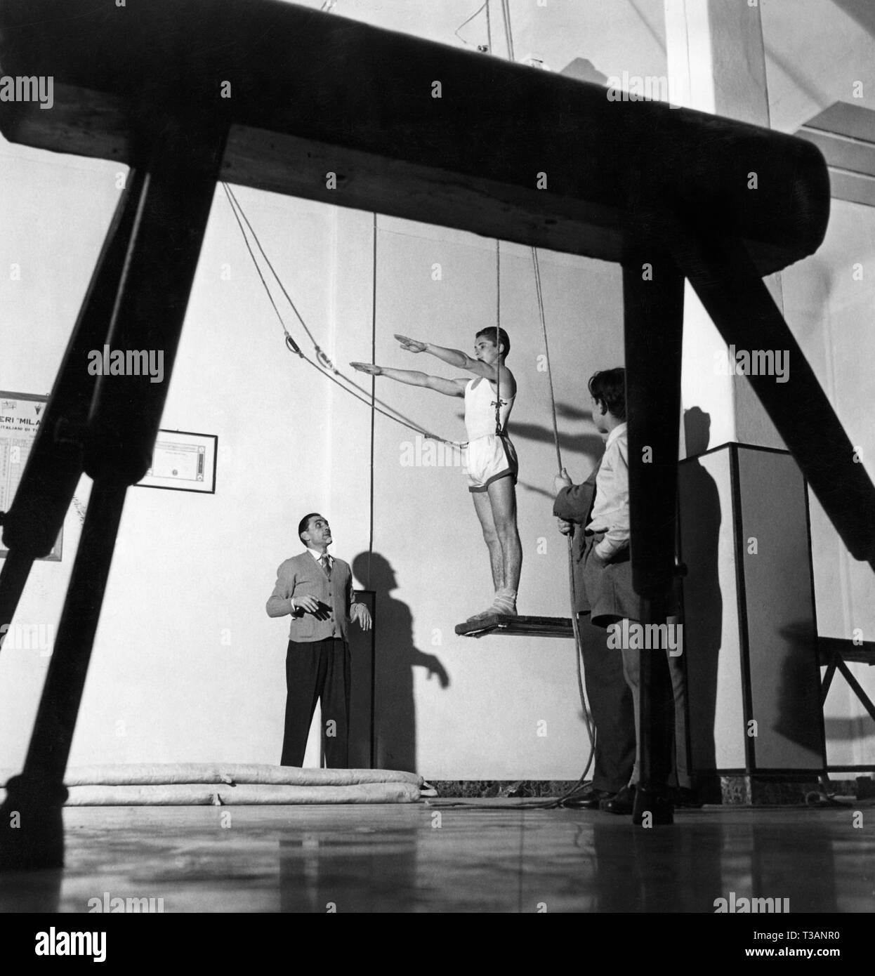 Werkzeug für das Lernen tauchen, canottieri Milano, Mailand, 1953 Stockfoto