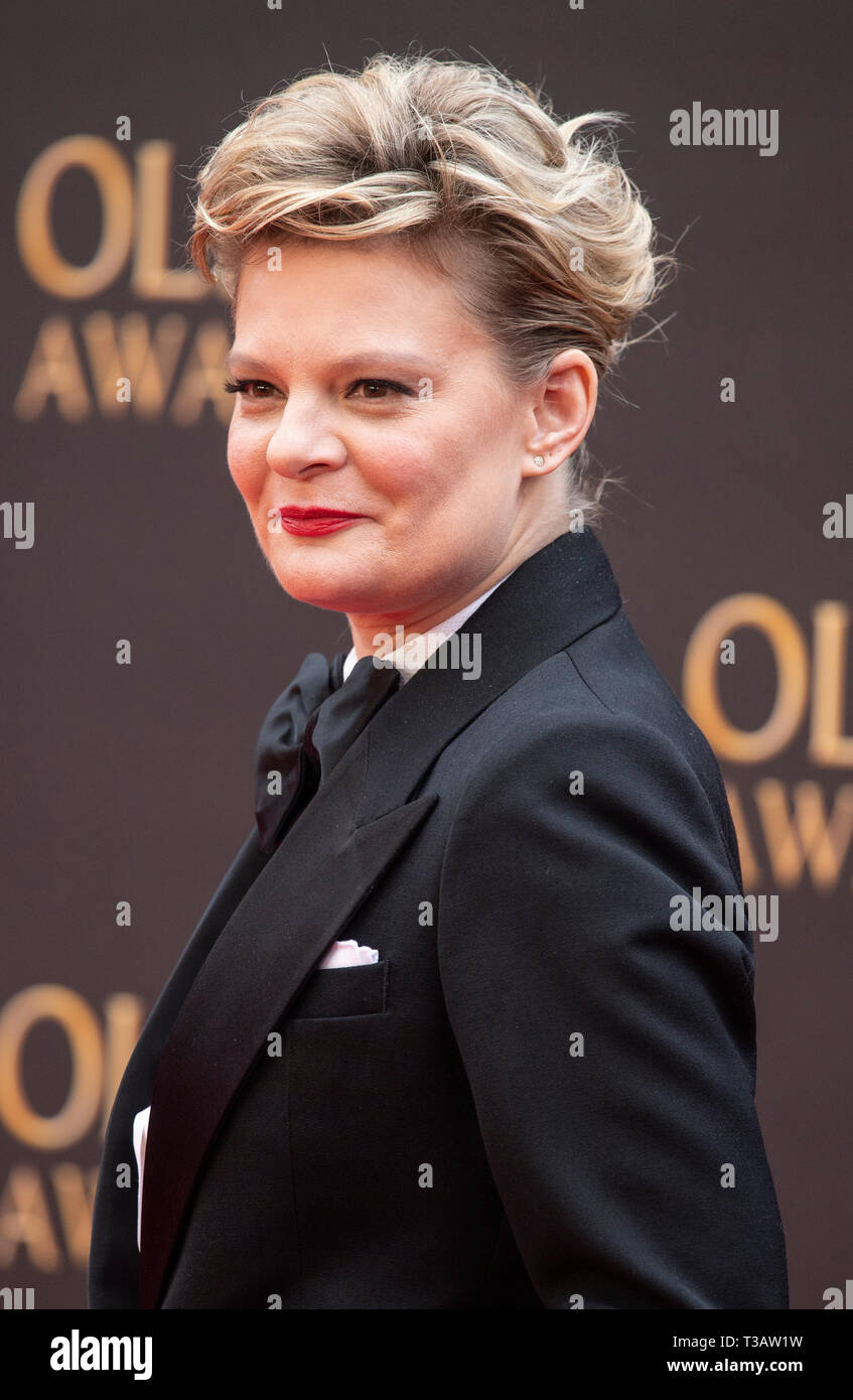 Martha Plimpton besucht die Olivier Awards 2019 mit Mastercard in der Royal Albert Hall. Stockfoto