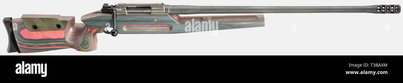 Die langen Arme, moderne Systeme, Sport Gewehr Sigg-DWM, Kaliber 338 Lapua Magnum, Nummer 7792, Additional-Rights - Clearance-Info - Not-Available Stockfoto