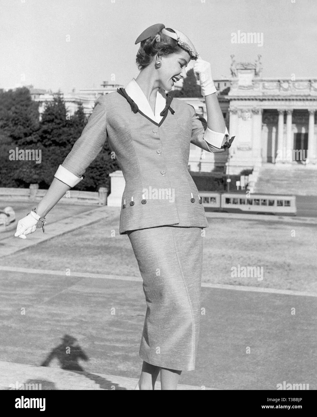 Tailleur, jole Veneziani, 1955 Stockfoto