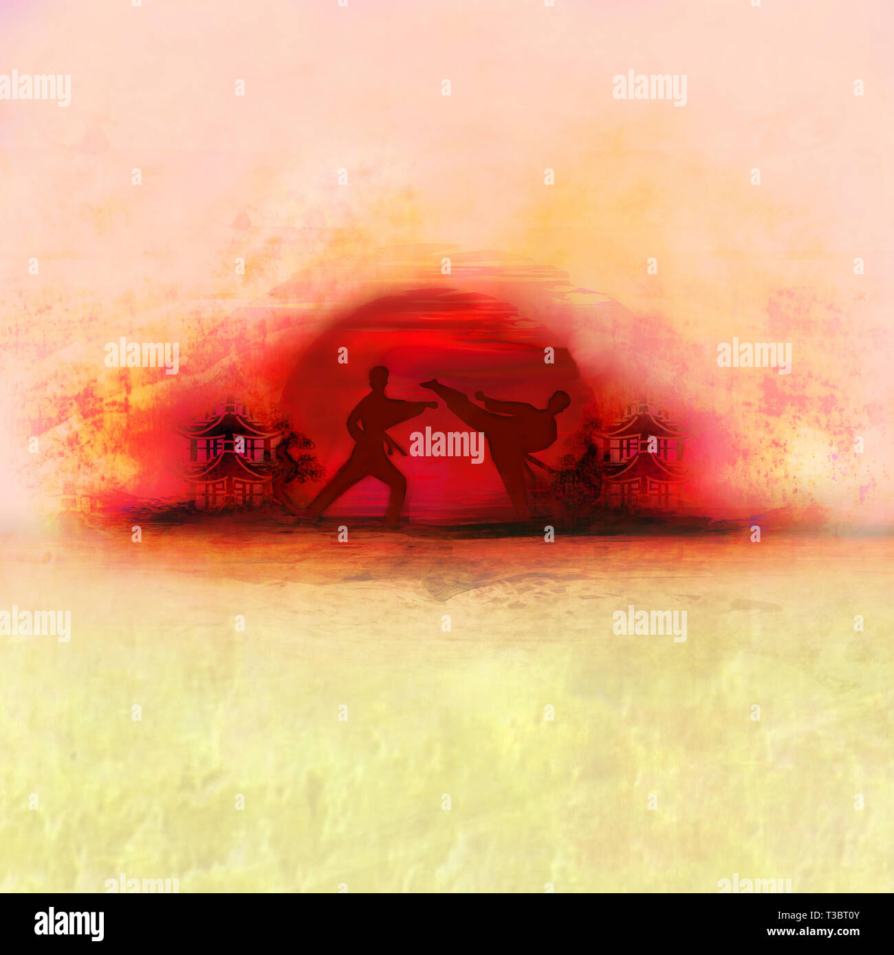 Karate Berufe - Abstraktion Karte Stockfoto