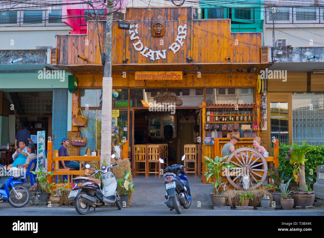 Indische bar, der Stadt Krabi, Thailand Stockfoto