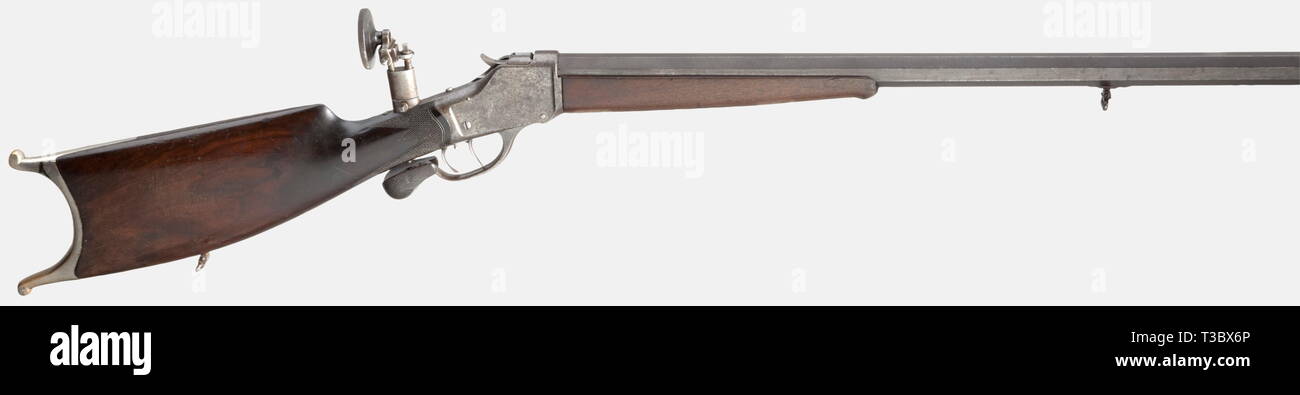 Die langen Arme, moderne Systeme, Sport Gewehr System Winchester Modell 1885, Nummer 69565, Kaliber 8,15 x 47 R, Additional-Rights - Clearance-Info - Not-Available Stockfoto