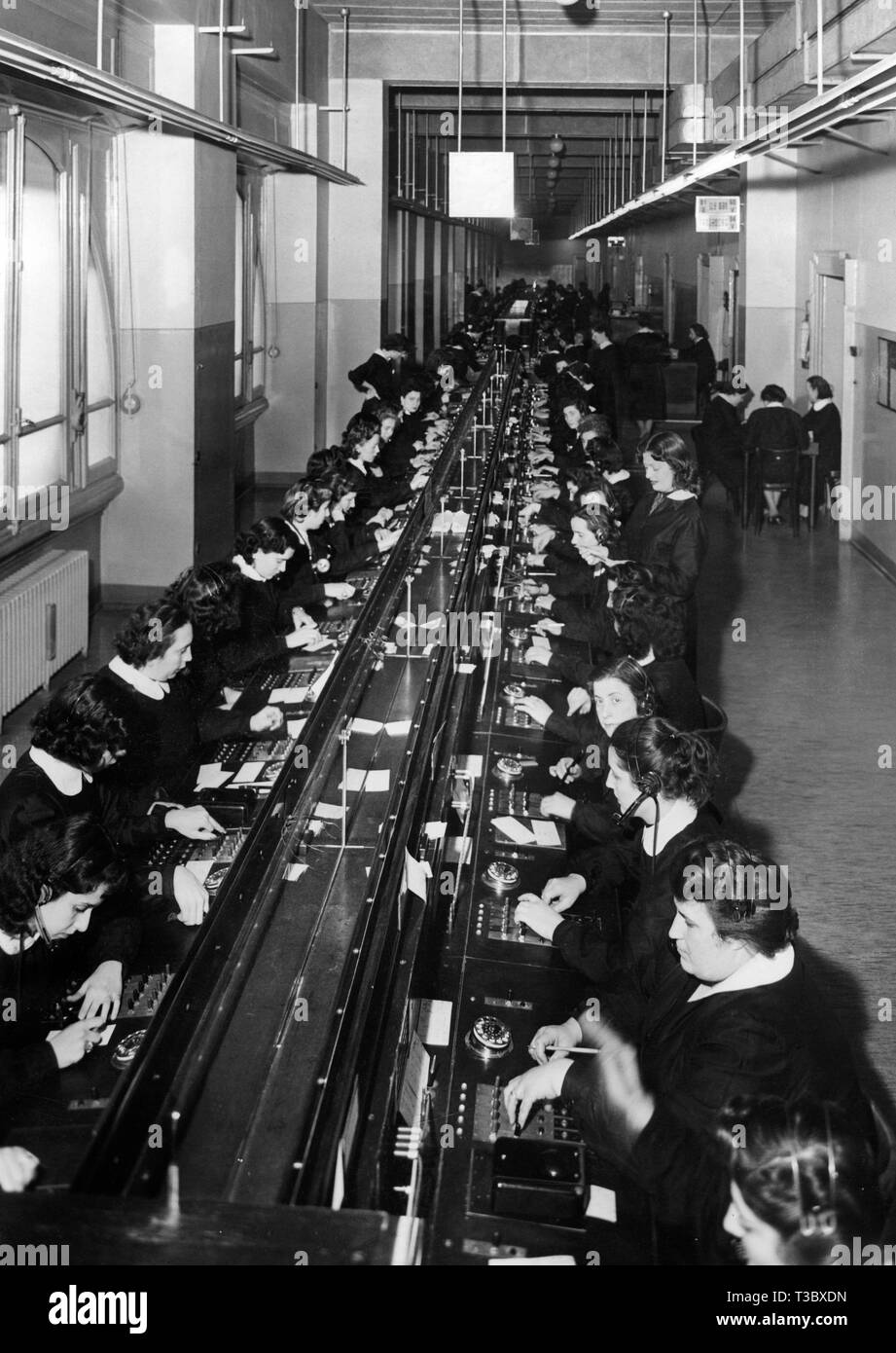 Telefon Zentrale, 1955 Stockfoto