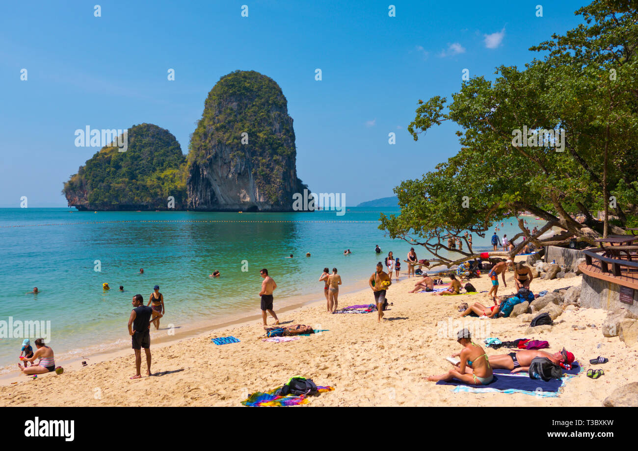 Ao Phra Nang Beach, Railay, Provinz Krabi, Thailand Stockfoto