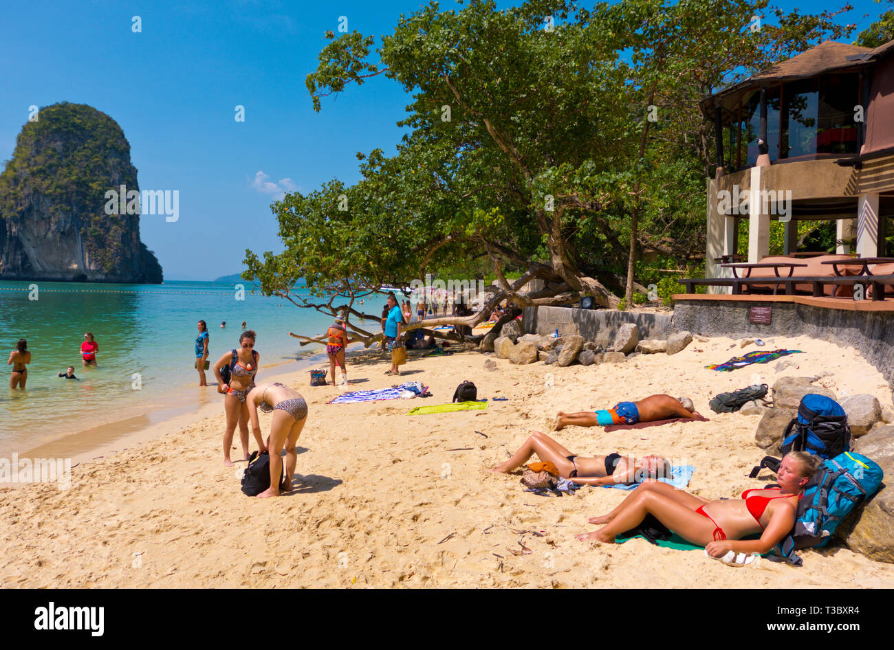 Ao Phra Nang Beach, Railay, Provinz Krabi, Thailand Stockfoto