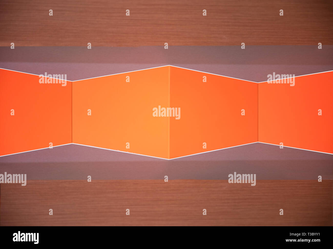 Orange Geometrie wand Textur und Tapeten Stockfoto