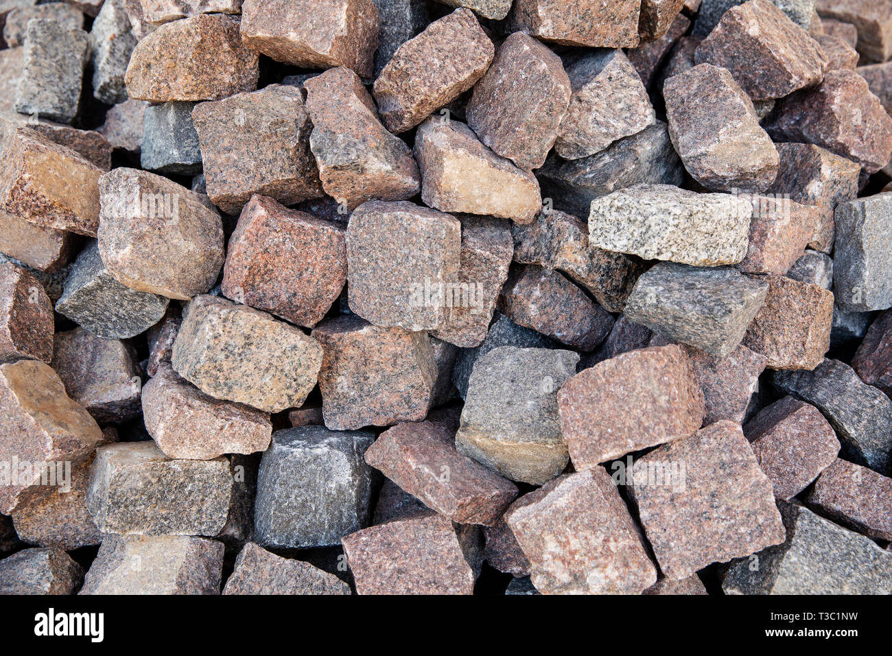 Granit Pflastersteine Pflastersteine Stockfoto