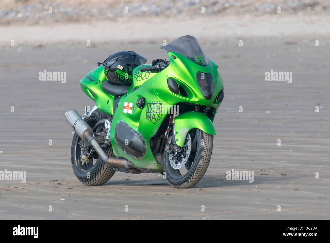 Eisenberg Madmax Geschwindigkeitsrekord Motorrad 186 mph Stockfoto