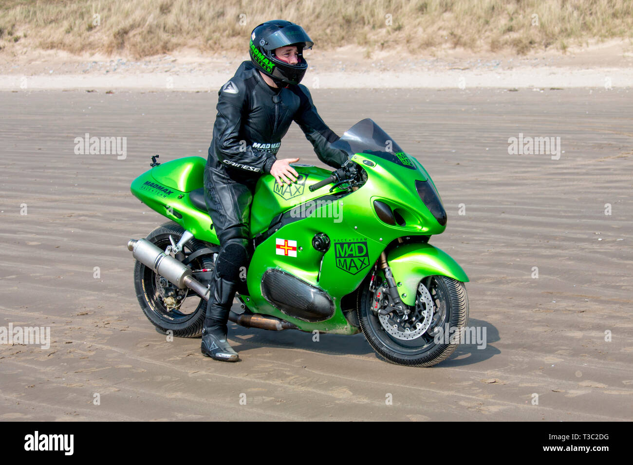 Eisenberg Madmax Geschwindigkeitsrekord Motorrad 186 mph Stockfoto