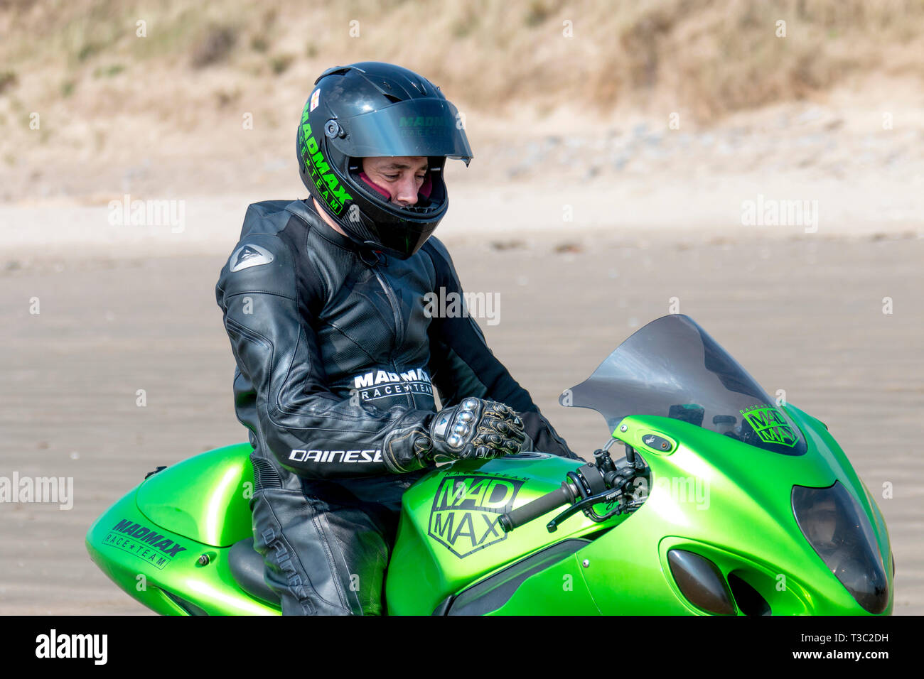 Eisenberg Madmax Geschwindigkeitsrekord Motorrad 186 mph Stockfoto