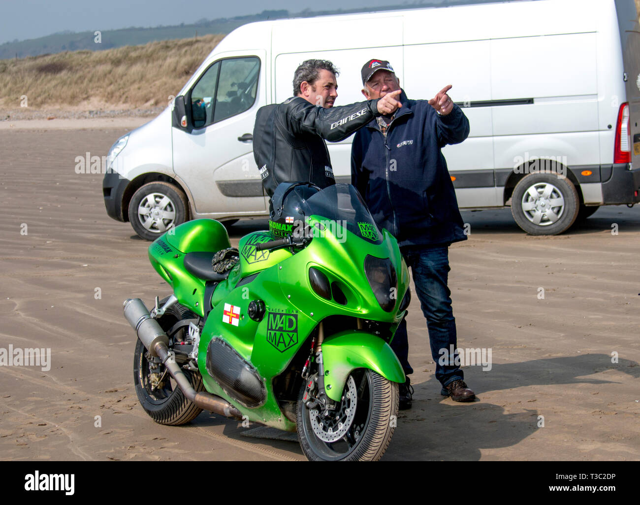 Eisenberg Madmax Geschwindigkeitsrekord Motorrad 186 mph Stockfoto