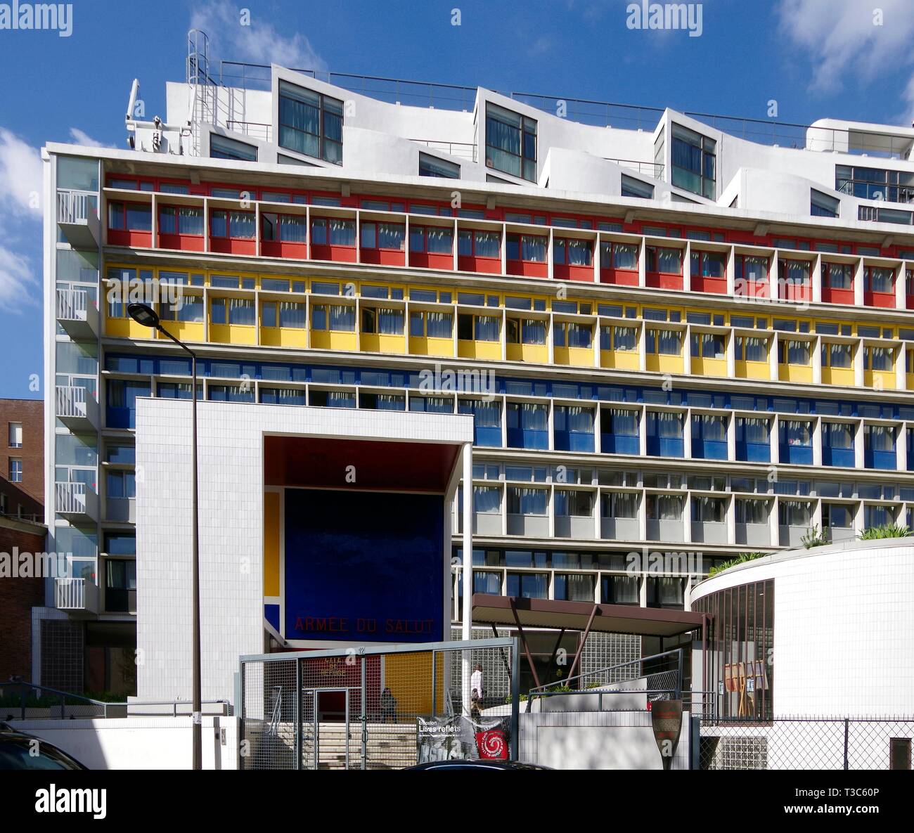 Le Corbusier die Cité de Refuge erbaut 1929-33 für die Heilsarmee, l'Armée de Salut, Paris, Frankreich. Eines der großen Denkmäler der modernen Bewegung Stockfoto