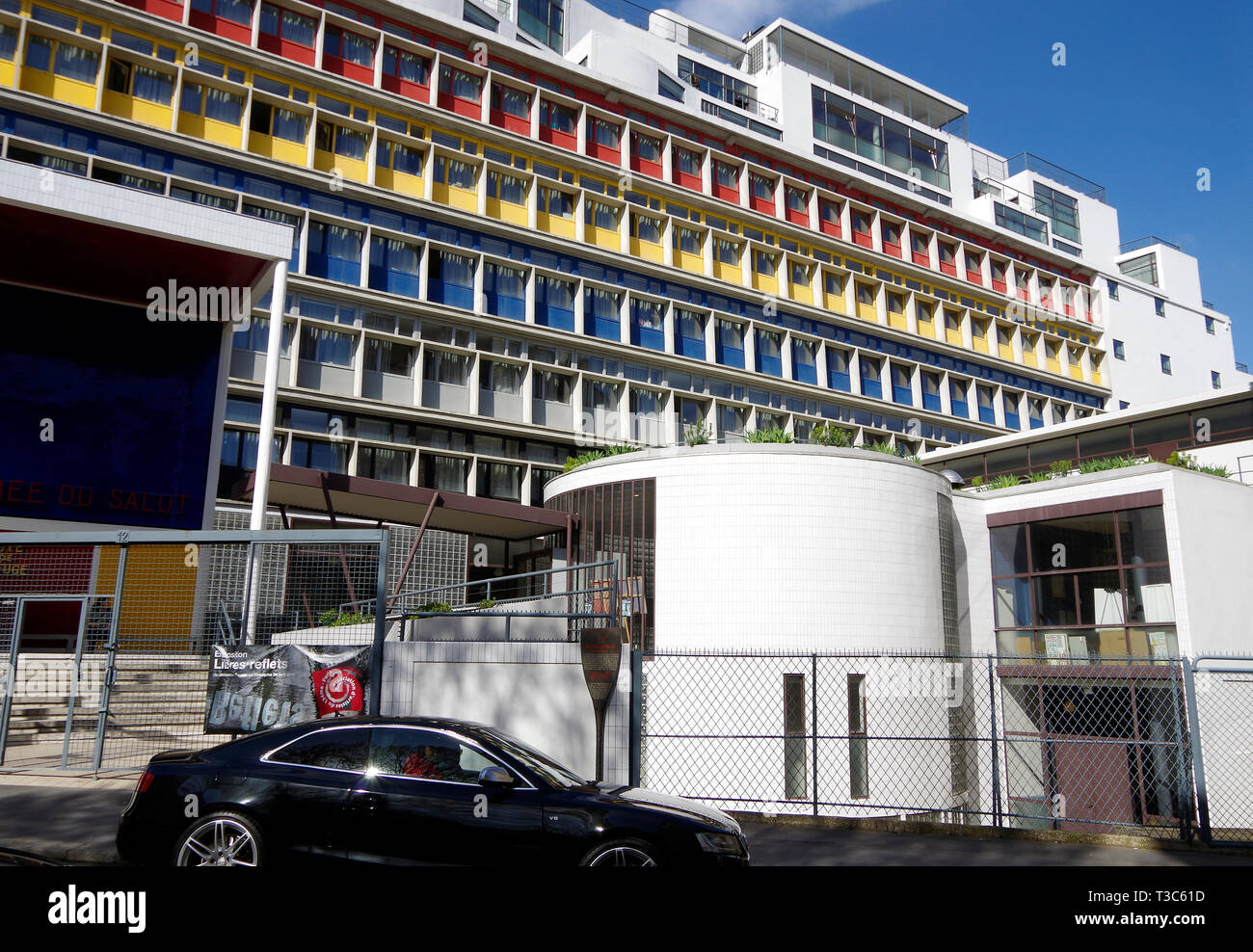 Le Corbusier die Cité de Refuge erbaut 1929-33 für die Heilsarmee, l'Armée de Salut, Paris, Frankreich. Eines der großen Denkmäler der modernen Bewegung Stockfoto