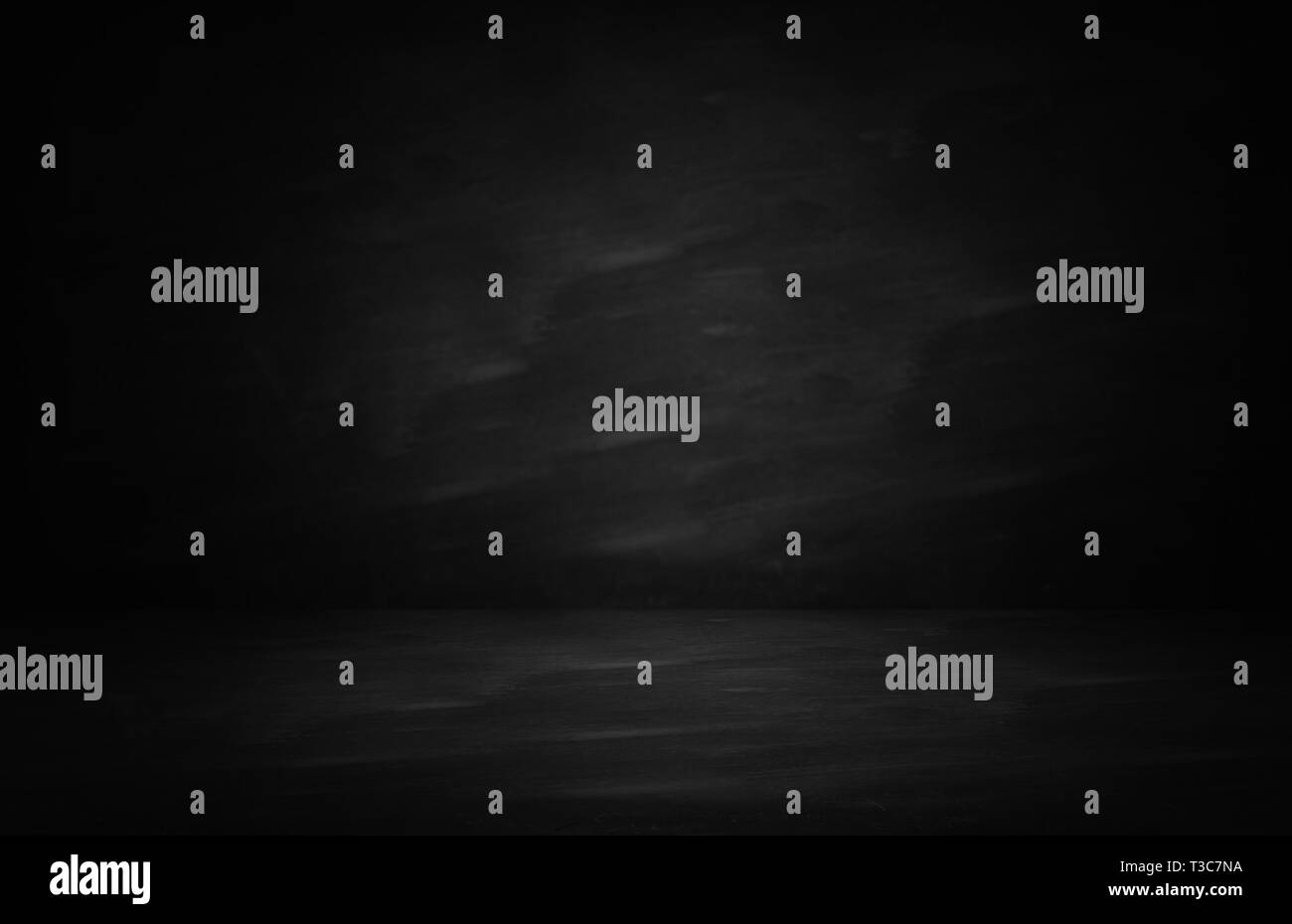 Schiefertafel oder Zurück board Classic Studio und leere Innenraum Hintergrund Stockfoto