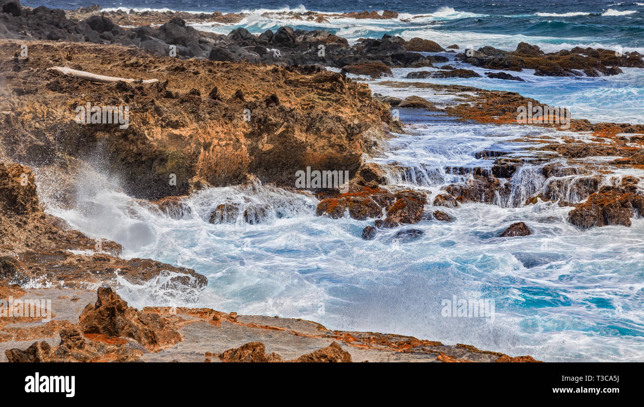 "Arikok" Nationalpark auf Aruba Stockfoto