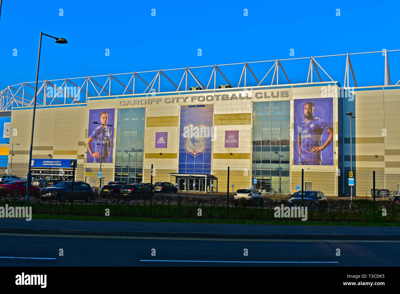 Cardiff City Football Club Stadion. Stockfoto