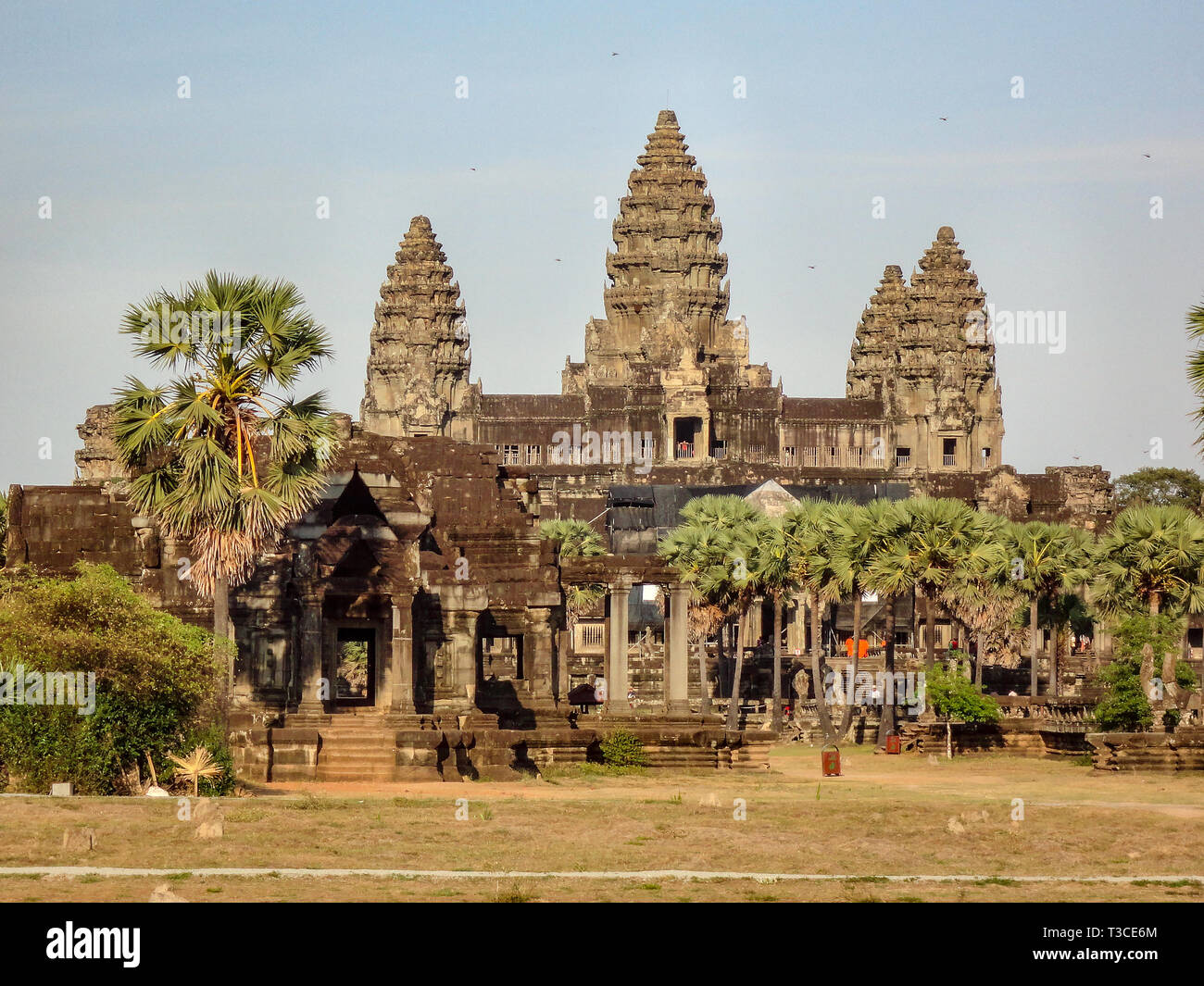 Tempel in Angkor Wat. Angkor Wat ist eine Tempelanlage in Kambodscha und eines der größten religiösen Bauwerke der Welt, Stockfoto