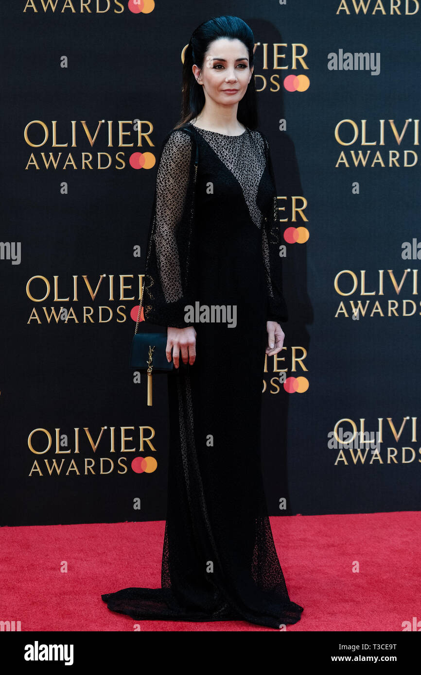 Tamara Rojo Posen auf dem roten Teppich an der Olivier Awards am Sonntag, den 7. April 2019 in der Royal Albert Hall, London. . Bild von Julie Edwards. Stockfoto