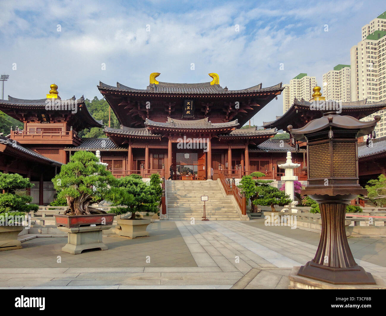 Buddhistischer Tempel in Hong Kong Stockfoto