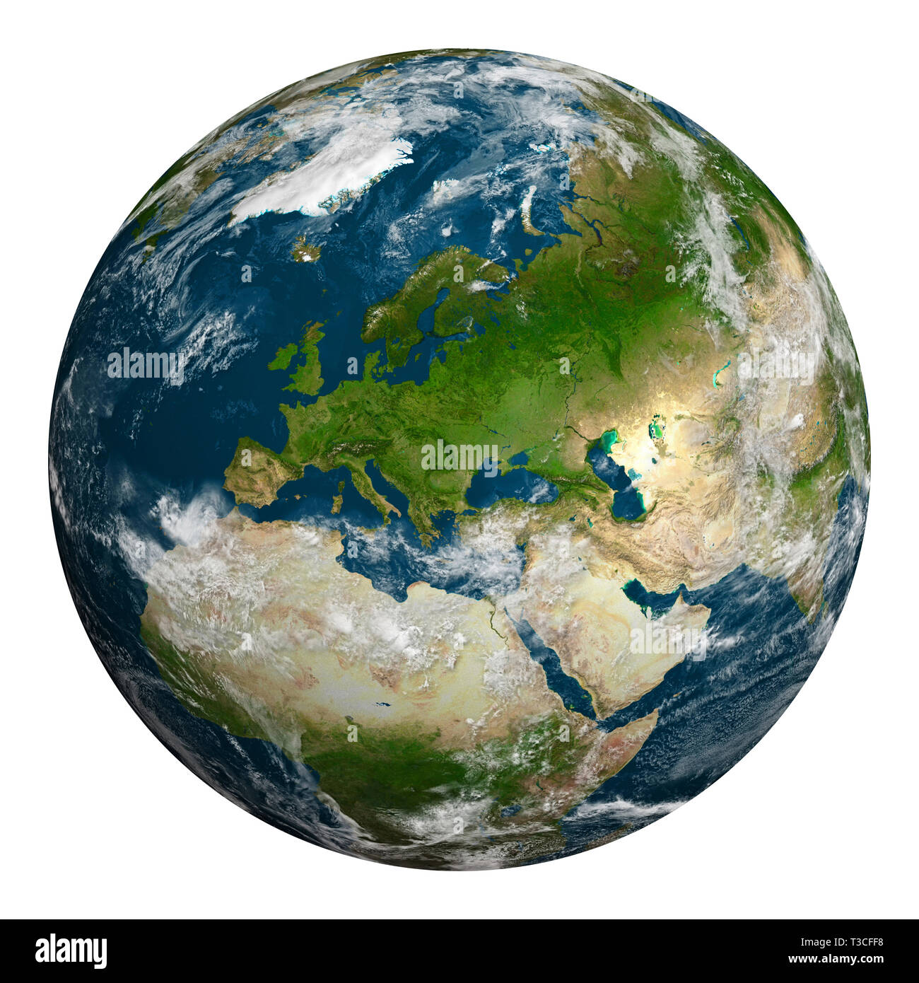 Der Planet Erde Mit Wolken Europa Asien Und Afrika Elemente Dieses Bild Von Der Nasa Eingerichtet Stockfotografie Alamy