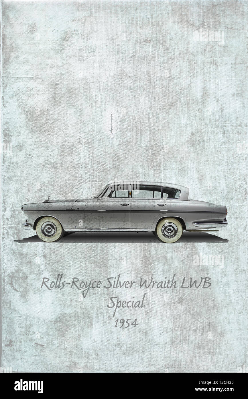 Rolls-Royce Silver Wraith LWB Special von 1954 Stockfoto